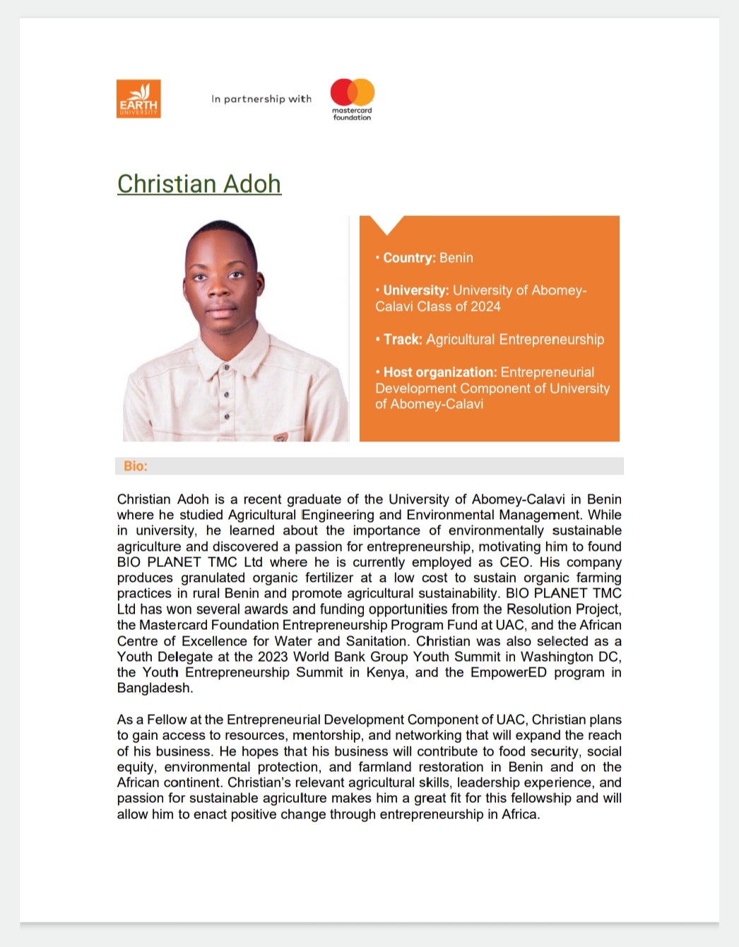 Earth University_Christian